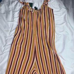 Wild Fable Yellow Stripe Jumpsuit